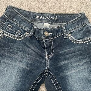 Vintage Maurice’s Y2K Women’s Embellished Low Rise Slim Bootcut Jeans
